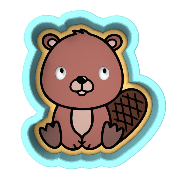Beaver Cookie Cutter | Stamp | Stencil #1 Animals & Dinosaurs Cookie Cutter Lady 