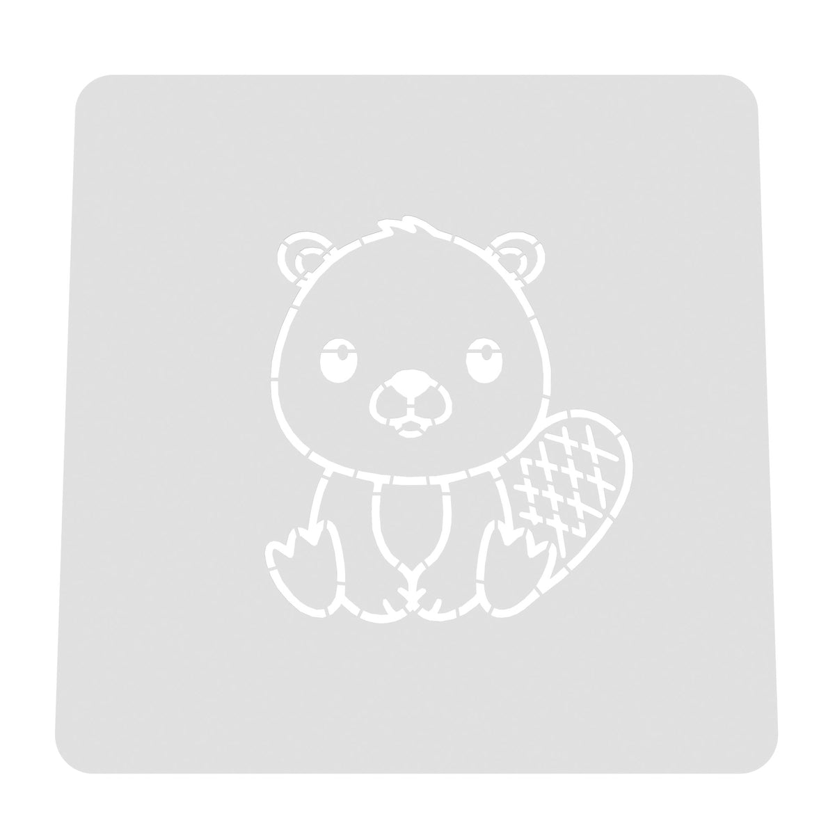 Beaver Cookie Cutter | Stamp | Stencil #1 Animals & Dinosaurs Cookie Cutter Lady MINI - 2 Inches (5cm) Stencil ONLY 
