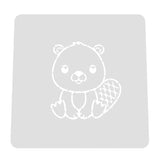 Beaver Cookie Cutter | Stamp | Stencil #1 Animals & Dinosaurs Cookie Cutter Lady MINI - 2 Inches (5cm) Stencil ONLY 