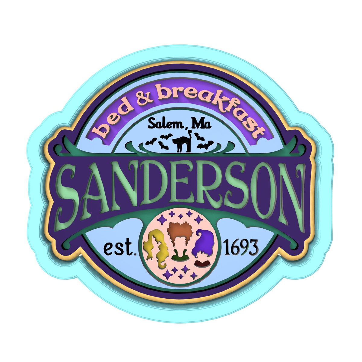 Bed and Breakfast Sanderson Cookie Cutter | Stamp | Stencil #1