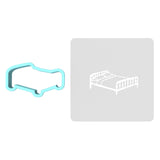 Bed Cookie Cutter | Stamp | Stencil #1 Bachelorette & Bachelor Cookie Cutter Lady MINI - 2 Inches (5cm) **BUNDLE** Cutter + Stencil 