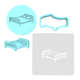 Bed Cookie Cutter | Stamp | Stencil #1 Bachelorette & Bachelor Cookie Cutter Lady MINI - 2 Inches (5cm) **FULL SET BUNDLE** Cutter + Stamp + Stencil + Debosser **BEST DEAL** 