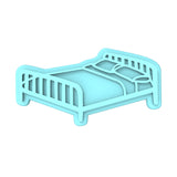 Bed Cookie Cutter | Stamp | Stencil #1 Bachelorette & Bachelor Cookie Cutter Lady MINI - 2 Inches (5cm) Stamp ONLY 