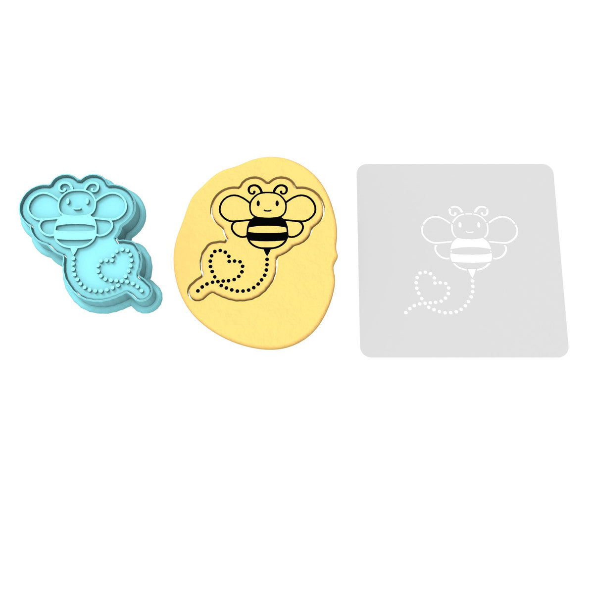 Bee Cookie Cutter | Stamp | Stencil #3