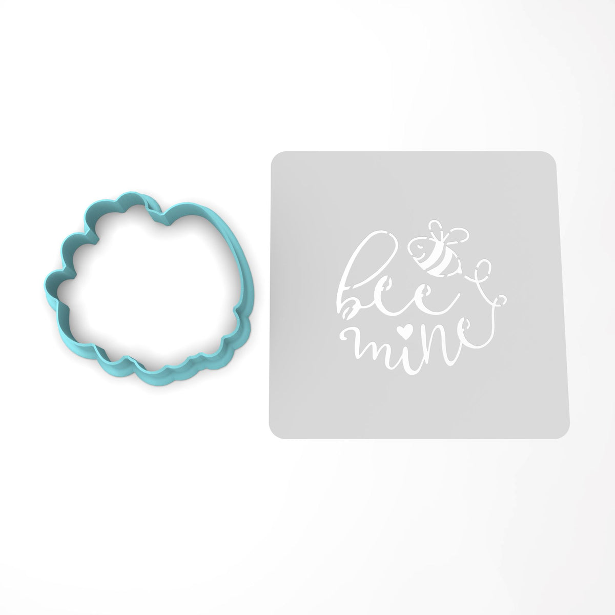 Bee Mine Cookie Cutter | Stamp | Stencil Wedding / Baby / V Day Cookie Cutter Lady 
