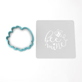 Bee Mine Cookie Cutter | Stamp | Stencil Wedding / Baby / V Day Cookie Cutter Lady 