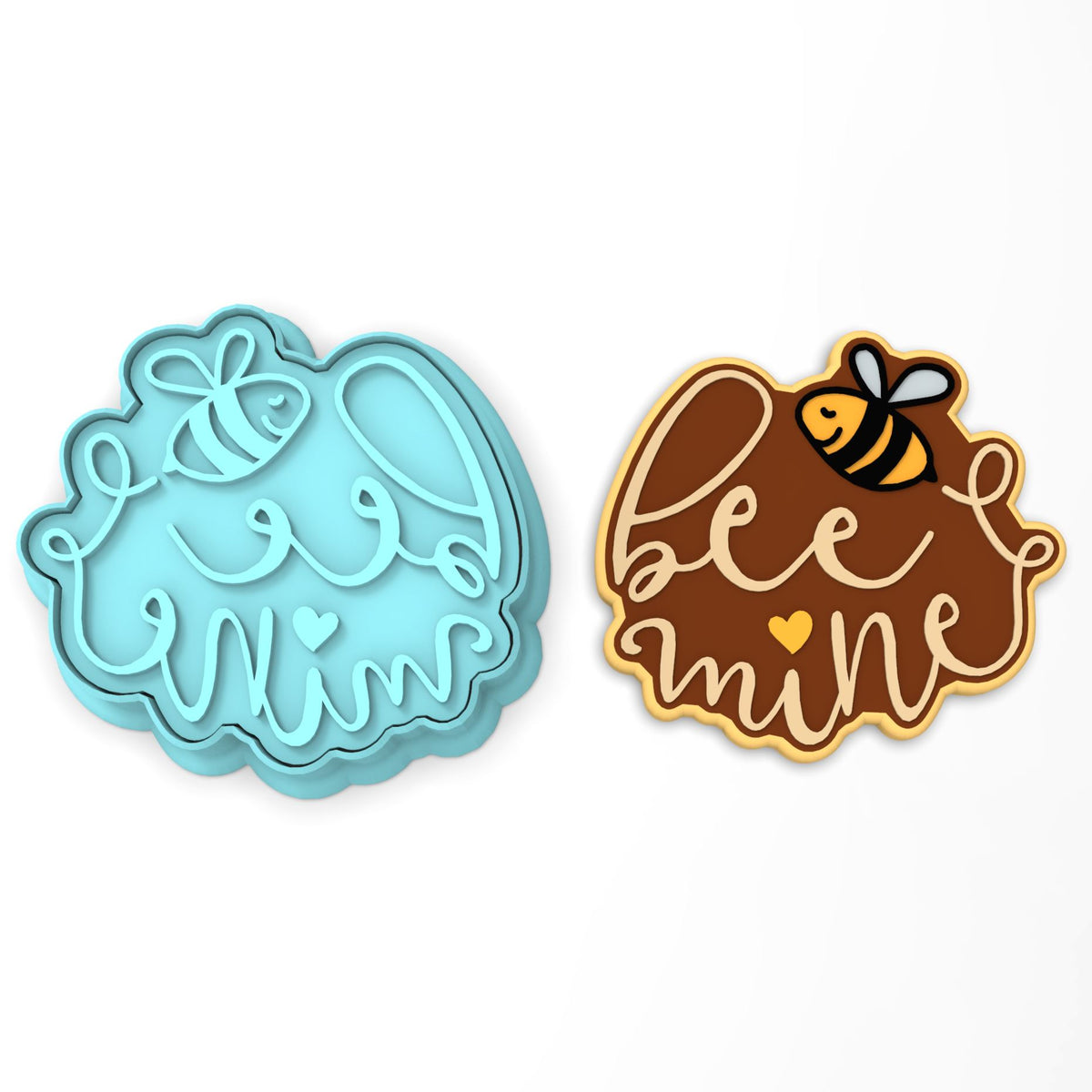 Bee Mine Cookie Cutter | Stamp | Stencil