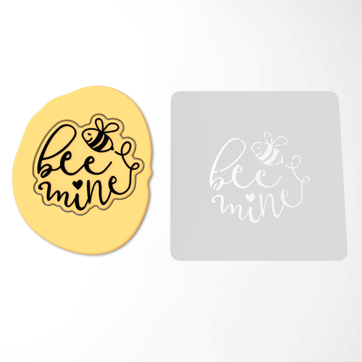 Bee Mine Cookie Cutter | Stamp | Stencil Wedding / Baby / V Day Cookie Cutter Lady 