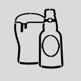 Beer Mug and Bottle Cookie Cutter | Stamp | Stencil