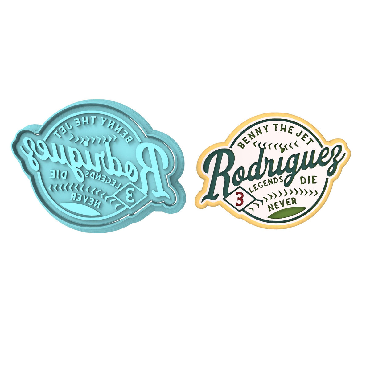 Benny the Jet Rodriguez Cookie Cutter | Stamp | Stencil #1 4th of july Cookie Cutter Lady MINI - 2 Inches (5cm) **BUNDLE** Cutter + Stamp 