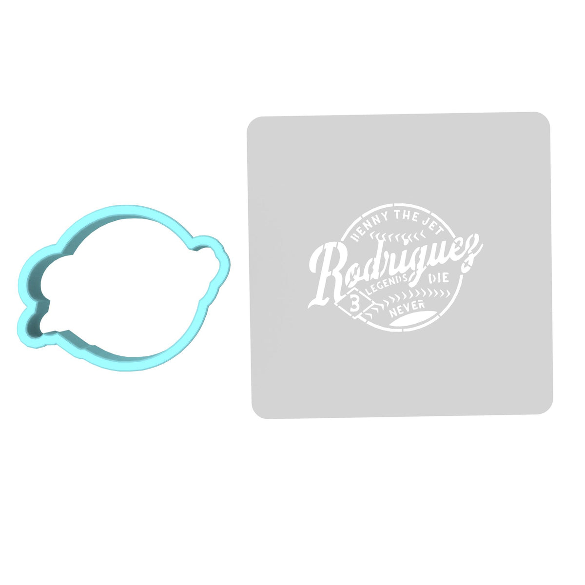 Benny the Jet Rodriguez Cookie Cutter | Stamp | Stencil #1 4th of july Cookie Cutter Lady MINI - 2 Inches (5cm) **BUNDLE** Cutter + Stencil 