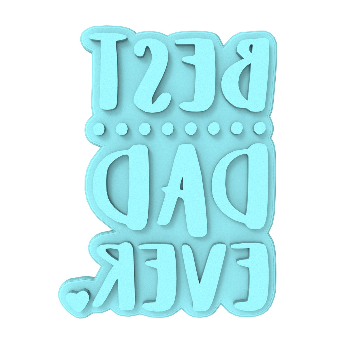 Best Dad Ever Cookie Cutter | Stamp | Stencil #1 Cookie Cutter Lady MINI - 2 Inches (5cm) Stamp ONLY 