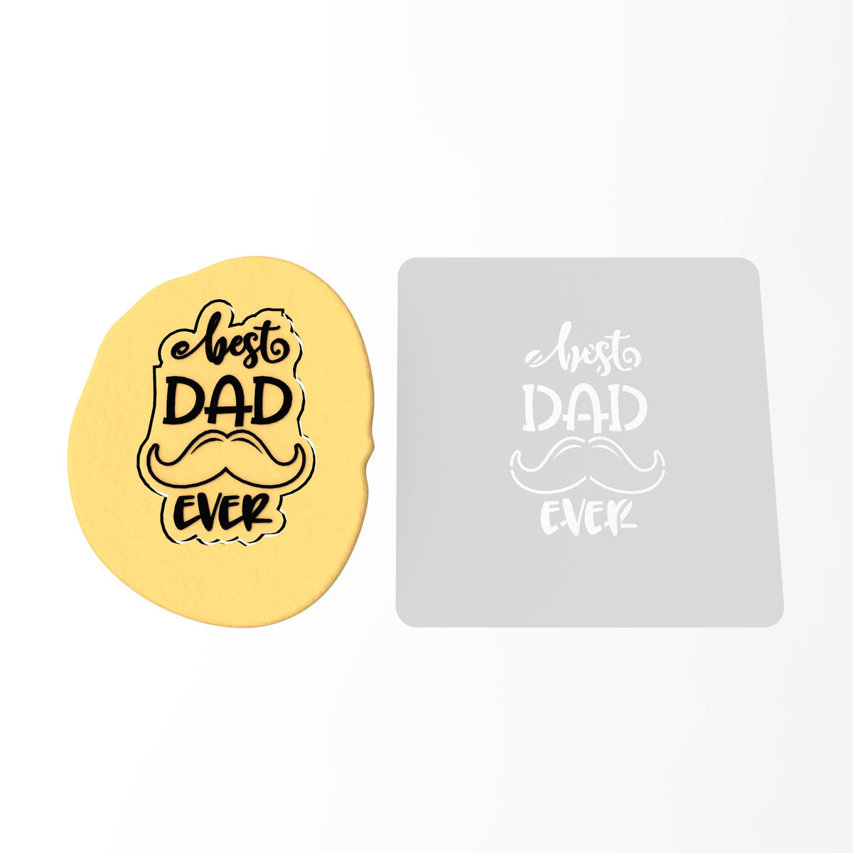 Best Dad Ever Cookie Cutter | Stamp | Stencil #1