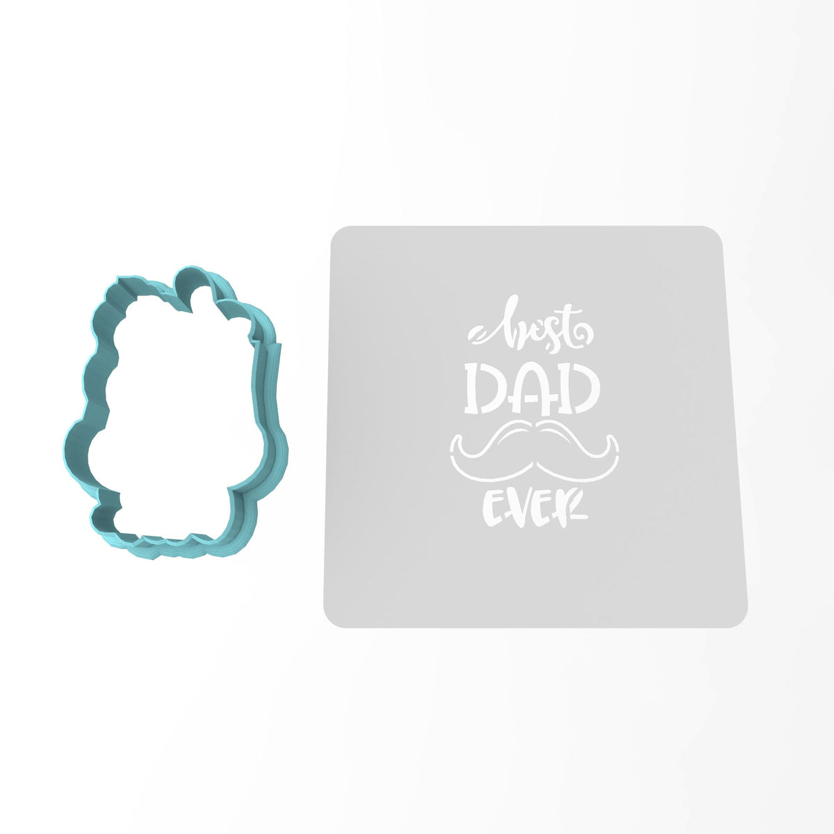Best Dad Ever Cookie Cutter | Stamp | Stencil #1