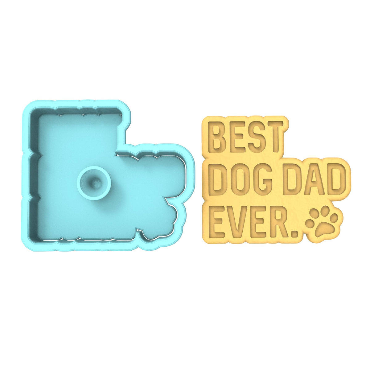 Best Dog Dad Ever Cookie Cutter | Stamp | Stencil #1 Animals & Dinosaurs Cookie Cutter Lady 