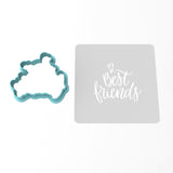 Best Friends Cookie Cutter | Stamp | Stencil #1