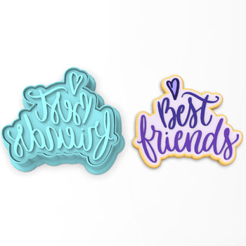 Best Friends Cookie Cutter | Stamp | Stencil #1