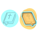 Bible Cookie Cutter | Stamp | Stencil #1 Animals & Dinosaurs Cookie Cutter Lady MINI - 2 Inches (5cm) **BUNDLE** Cutter + Debosser 