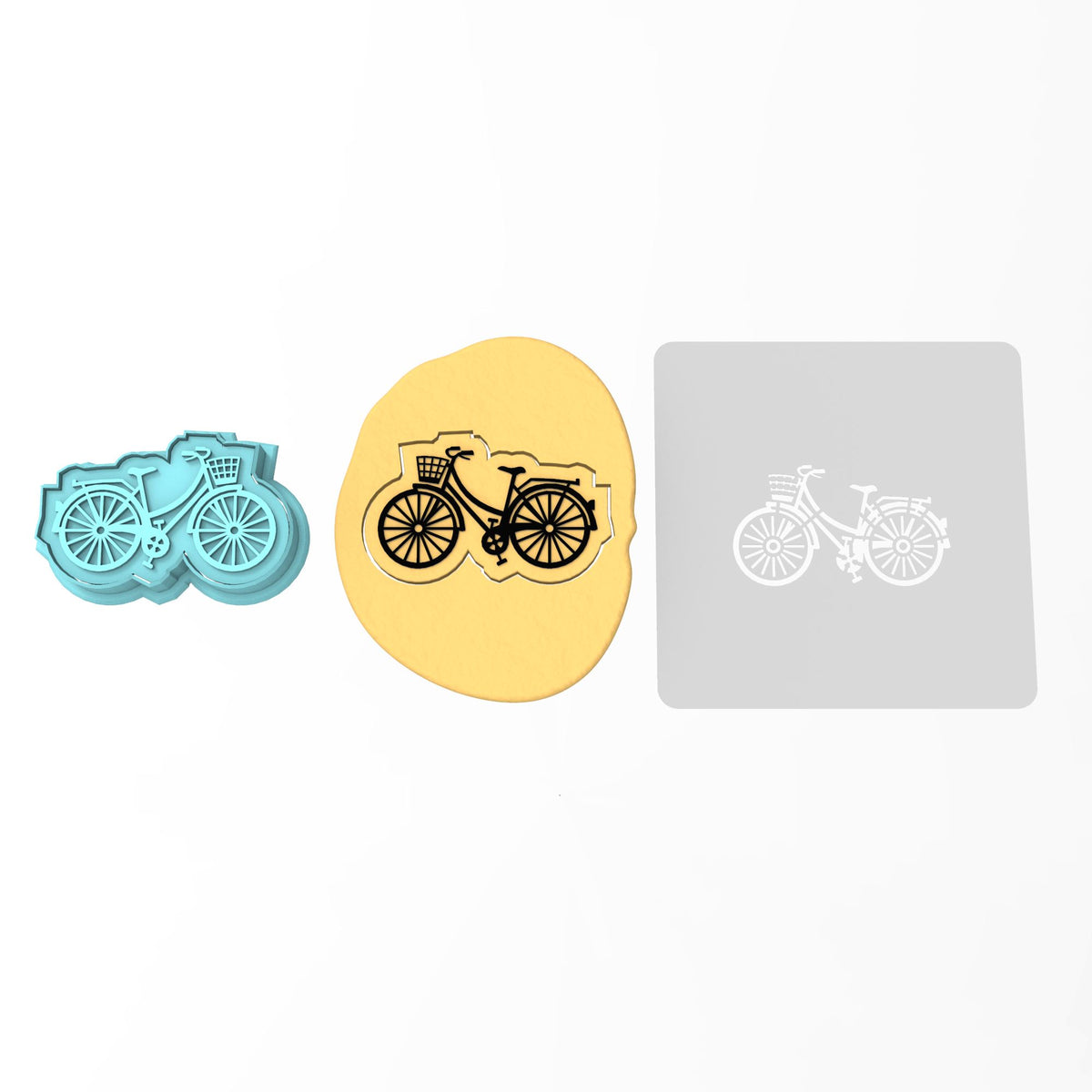 Bicycle Cookie Cutter | Stamp | Stencil #1