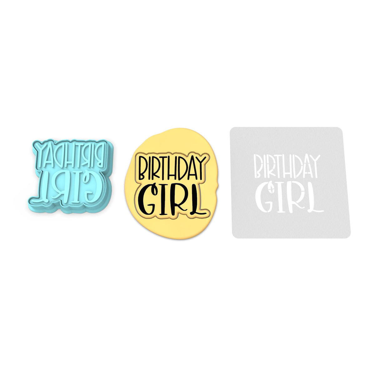 Birthday Girl Cookie Cutter | Stamp | Stencil #2