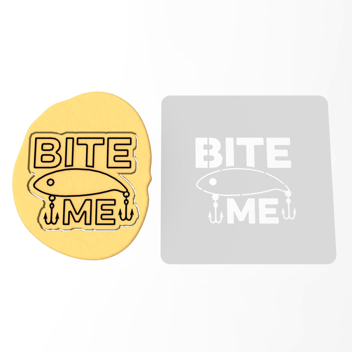 Bite Me Cookie Cutter | Stamp | Stencil #1