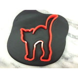 Black Cat Cookie Cutter Outline - Halloween / Fall