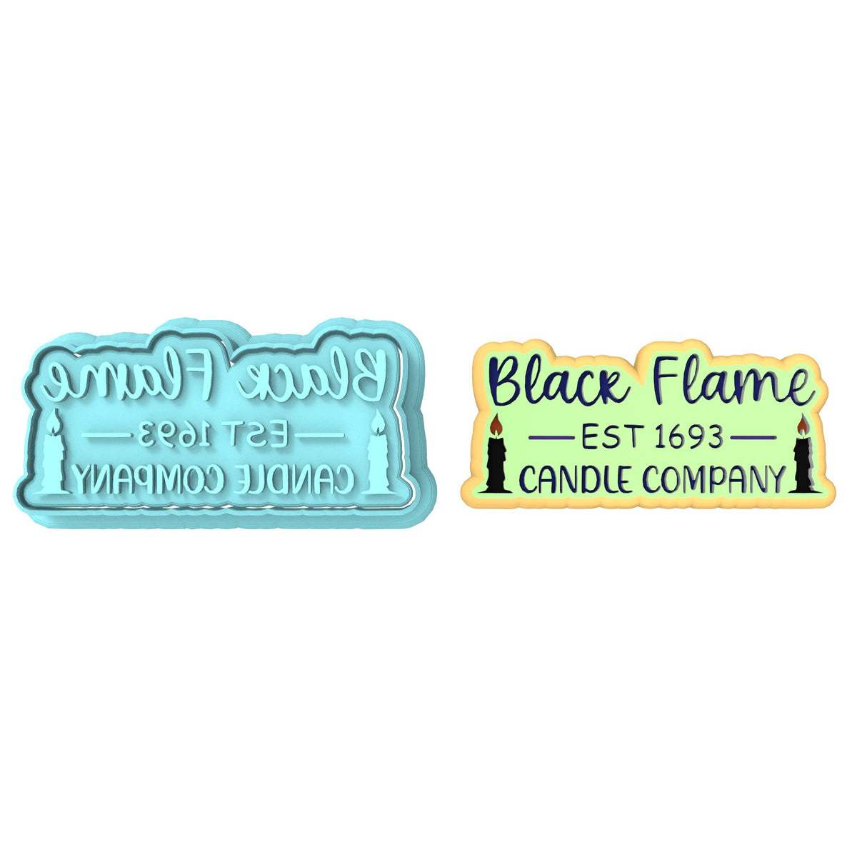 Black Flame Candle Company Cookie Cutter | Stamp | Stencil #1