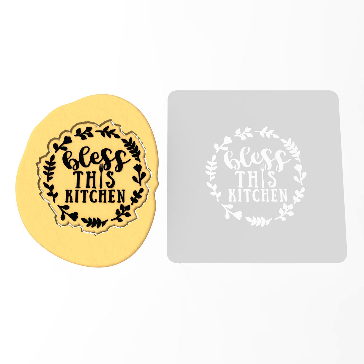 Bless This Kitchen Cookie Cutter | Stamp | Stencil #1