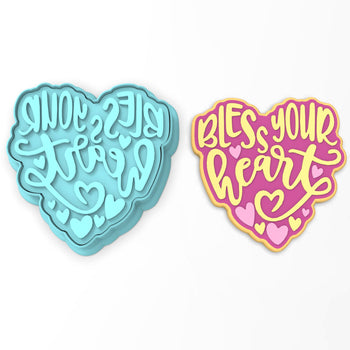 Bless Your Heart Cookie Cutter | Stamp | Stencil #1
