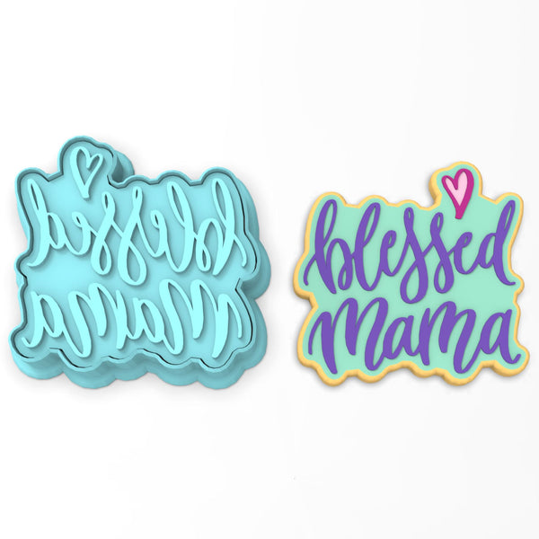 Blessed Mama Cookie Cutter | Stamp | Stencil #1