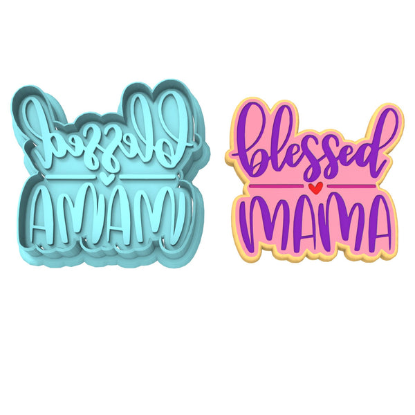 Blessed Mama Cookie Cutter | Stamp | Stencil #2