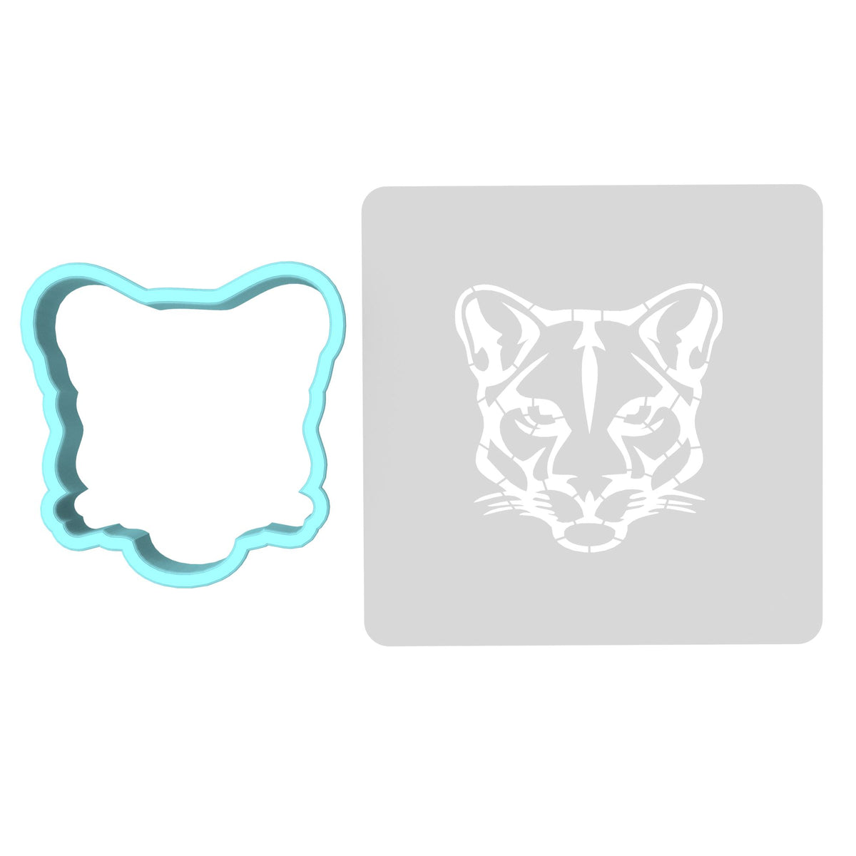 Bobcat Cookie Cutter | Stamp | Stencil #1 Animals & Dinosaurs Cookie Cutter Lady MINI - 2 Inches (5cm) **BUNDLE** Cutter + Stencil 