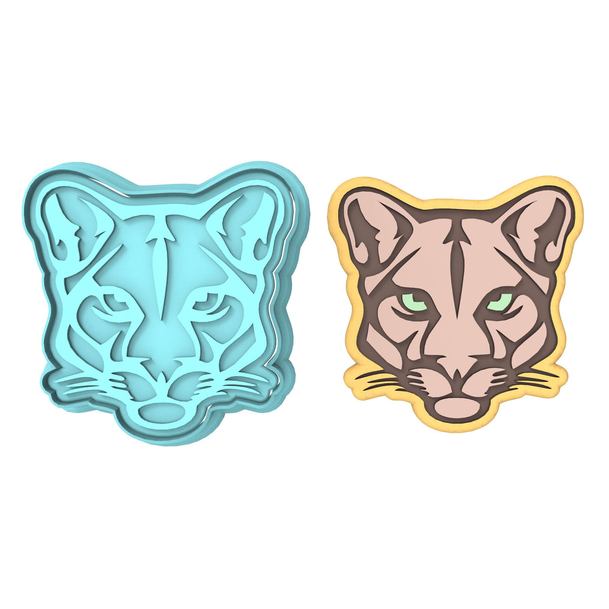 Bobcat Cookie Cutter | Stamp | Stencil #1 Animals & Dinosaurs Cookie Cutter Lady MINI - 2 Inches (5cm) **BUNDLE** Cutter + Stamp 
