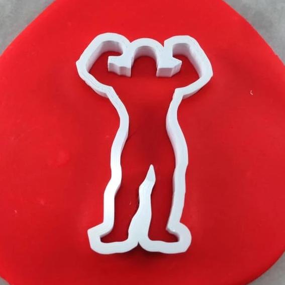 Body Builder Man Cookie Cutter Outline #1 - Boys/ Army / Outdoorsman