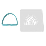 Boho Rainbow Cookie Cutter | Stamp | Stencil Girly / Dolls / Princess Cookie Cutter Lady 2 Inch Small Cupcake Cutter Only Yes