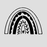 Boho Rainbow Cookie Cutter | Stamp | Stencil Girly / Dolls / Princess Cookie Cutter Lady 2 Inch Small Cupcake Stencil Only No