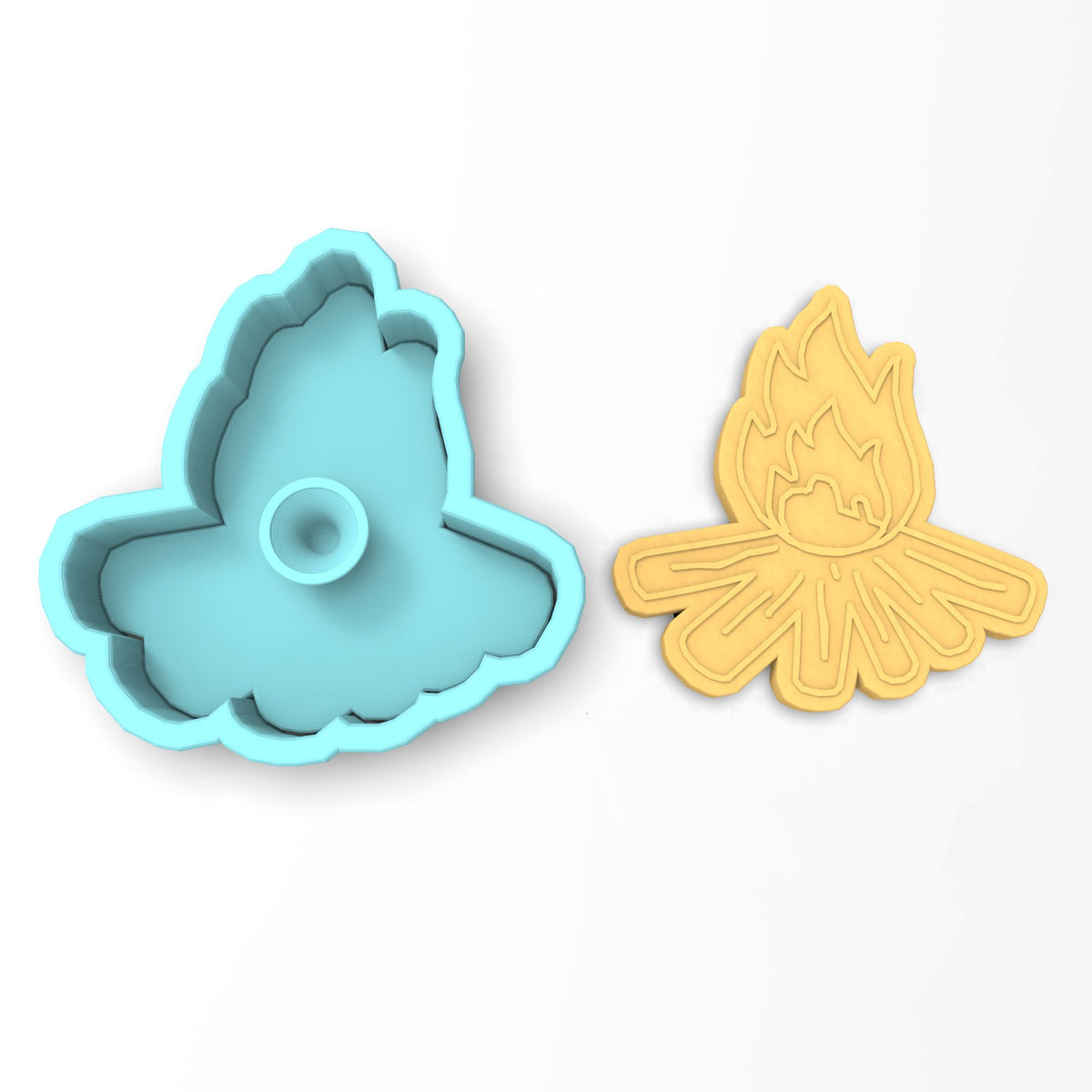 Bonfire Cookie Cutter | Stamp | Stencil #2