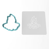 Bonfire Cookie Cutter | Stamp | Stencil #2