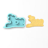 Boo Broom Cookie Cutter | Stamp | Stencil #1