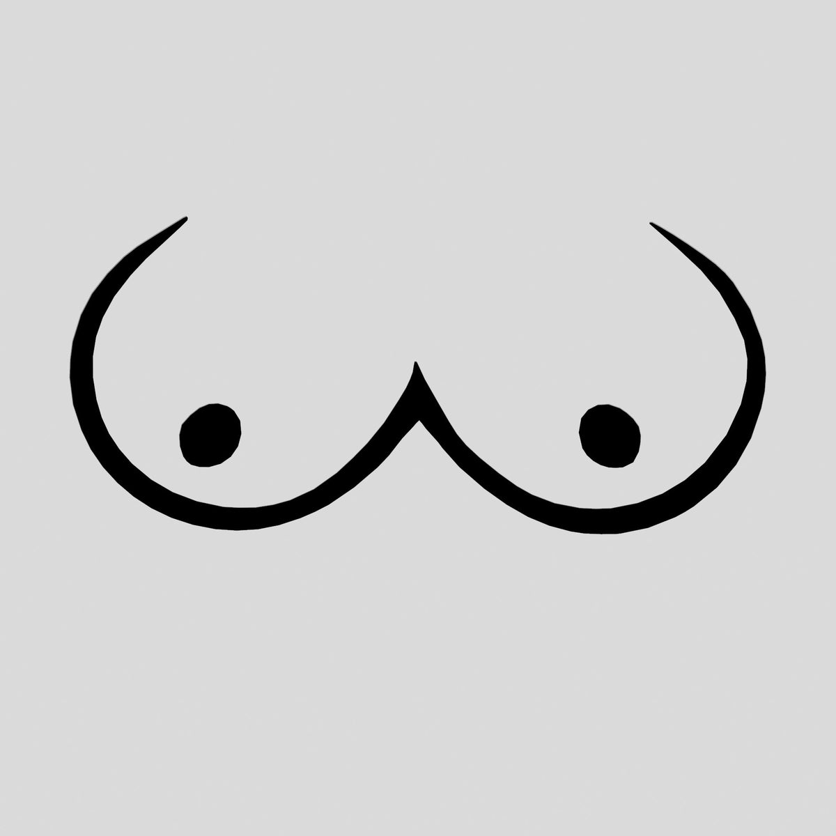 Boobs Cookie Cutter | Stamp | Stencil #3