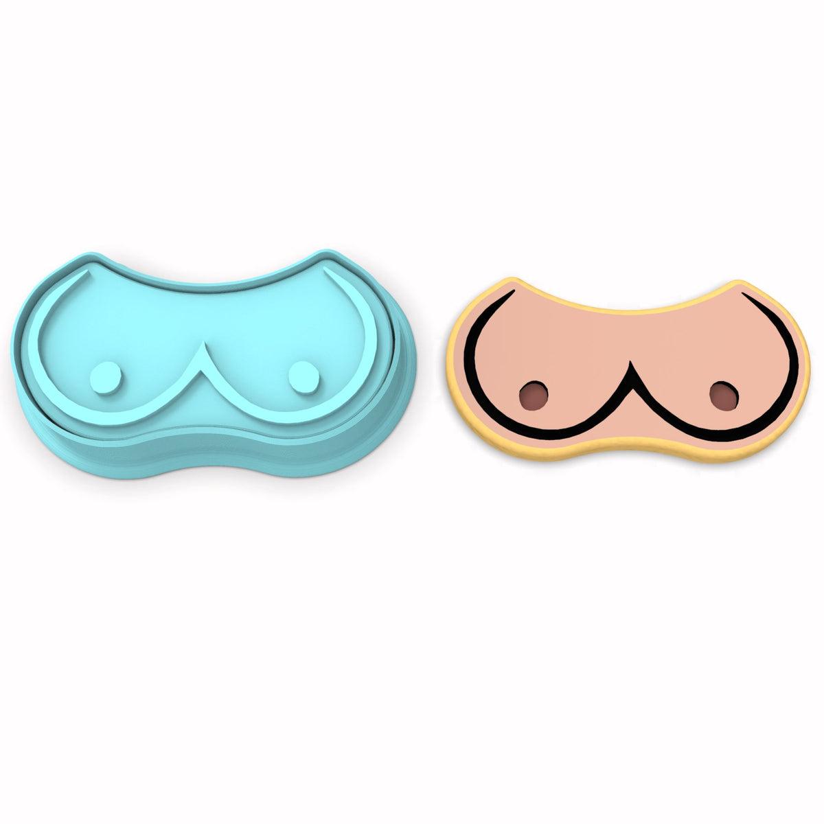 Boobs Cookie Cutter | Stamp | Stencil #3