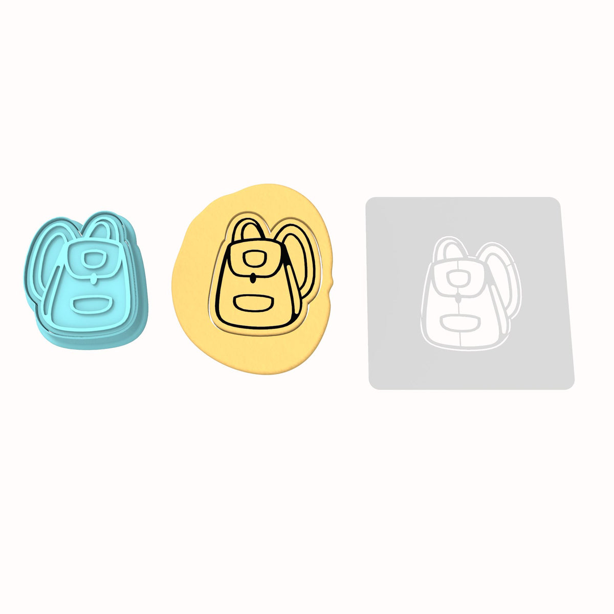 Bookbag Cookie Cutter | Stamp | Stencil #1