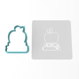 Books and Apple School Cookie Cutter | Stamp | Stencil #1