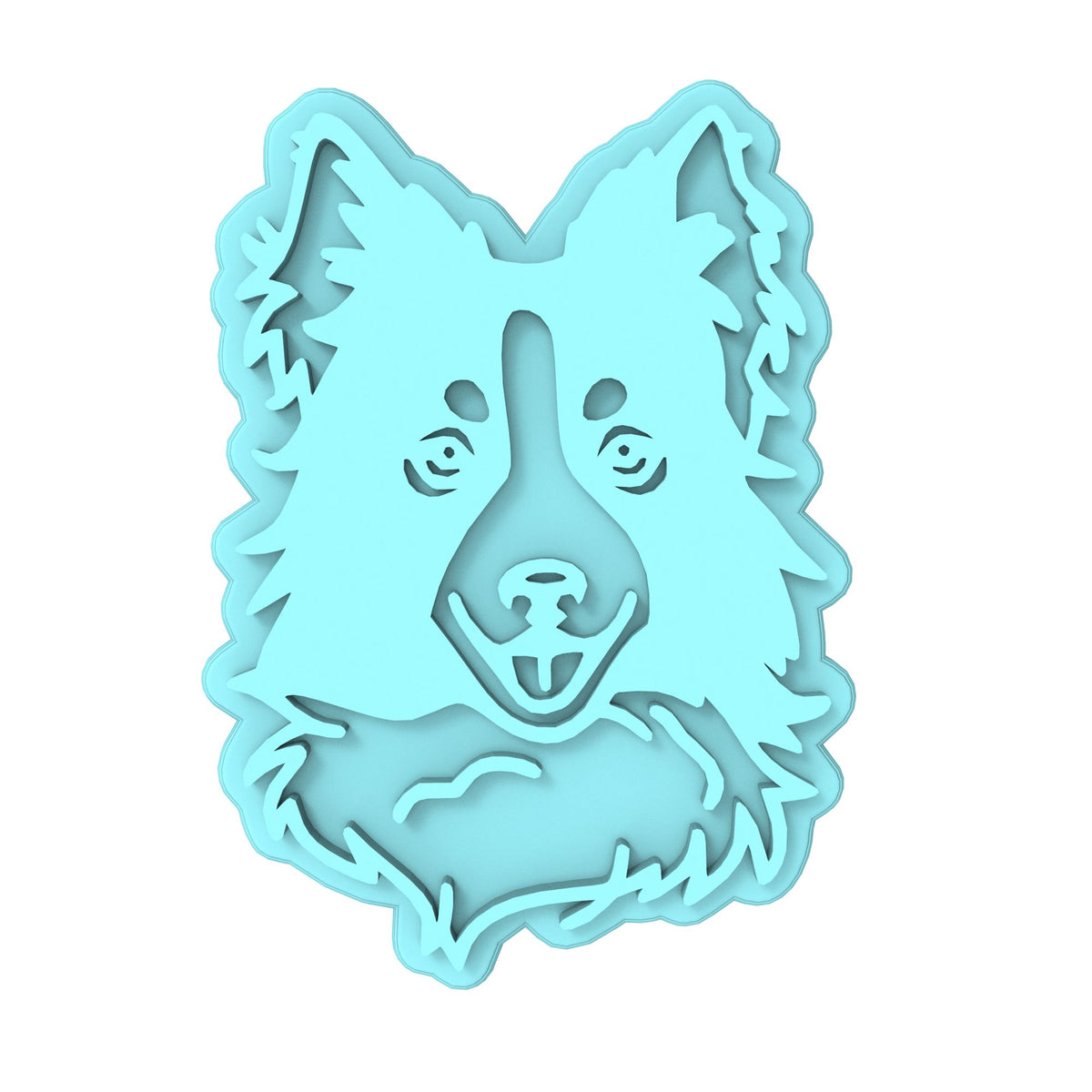 Border Collie Cookie Cutter | Stamp | Stencil #1 Animals & Dinosaurs Cookie Cutter Lady MINI - 2 Inches (5cm) Stamp ONLY 