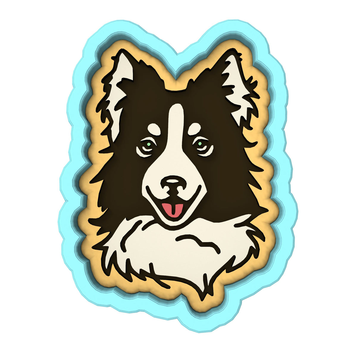 Border Collie Cookie Cutter | Stamp | Stencil #1 Animals & Dinosaurs Cookie Cutter Lady 