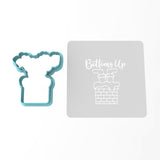 Bottoms Up Santa Cookie Cutter | Stamp | Stencil #1 Xmas / Winter / NYE Cookie Cutter Lady MINI - 2 Inches (5cm) **BUNDLE** Cutter + Stencil 