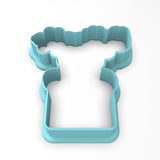 Bottoms Up Santa Cookie Cutter | Stamp | Stencil #1