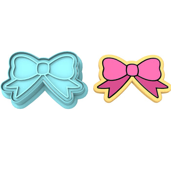 Bow Cookie Cutter | Stamp | Stencil #1 Cookie Cutter Lady 2 Inch Small Cupcake Cutter + Stamp No