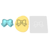 Bow Cookie Cutter | Stamp | Stencil #1 Cookie Cutter Lady 2 Inch Small Cupcake Cutter + Stamp Yes