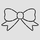 Bow Cookie Cutter | Stamp | Stencil #1 Cookie Cutter Lady 2 Inch Small Cupcake Stencil Only No